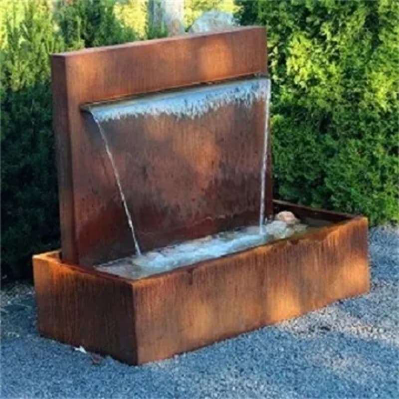 <h3>MC1 Wall Outdoor Fountain - Corten Steel</h3>
